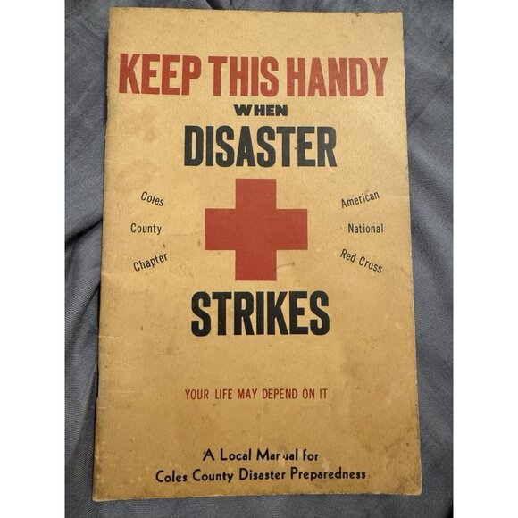 Vintage Coles County Illinois Disaster Red Cross Booklet - Picture 1 of 2